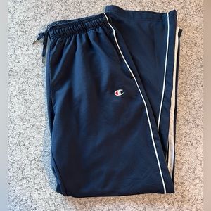 Champion | Men’s Vintage Y2K Blue & White Athletic Sweatpants, Size M